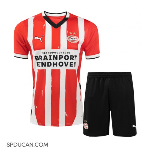 Dječji Nogometni Dres PSV Eindhoven Domaci 2024-25 Kratak Rukav (+ Kratke hlače)